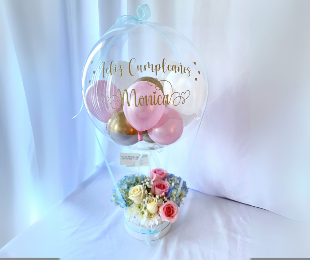 Blue Hydra - Gold, Pearl Pink, White