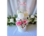 Pink Assorted Flowers - White, Beige, Eucalyptus Green