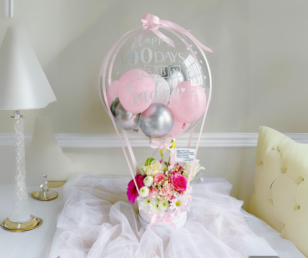 Assorted Pink Flowers - Pink, White, Mirror Silver