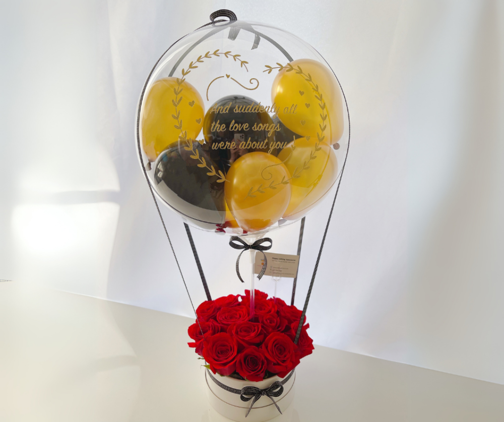 Red Roses - Black, Gold